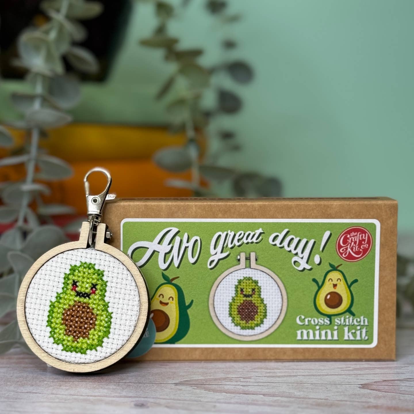 The Crafty Kit Company - Mini Matchbox Cross Stitch Kit - ''Avo Great Day'