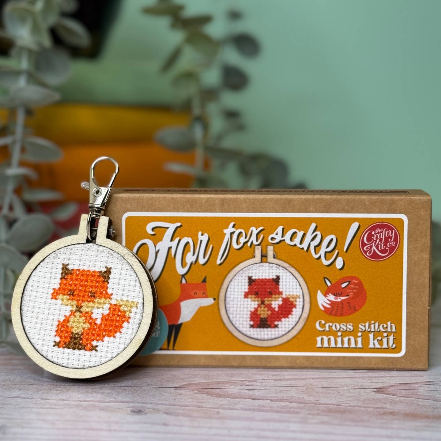 The Crafty Kit Company - Mini Matchbox Cross Stitch Kit - 'For Fox Sake!'