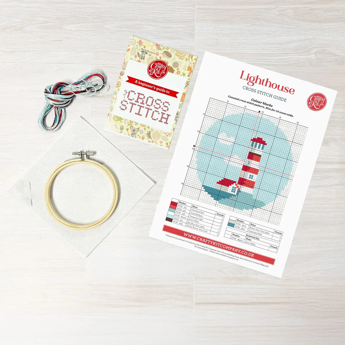 The Crafty Kit Company - Lighthouse Mini Cross Stitch Kit