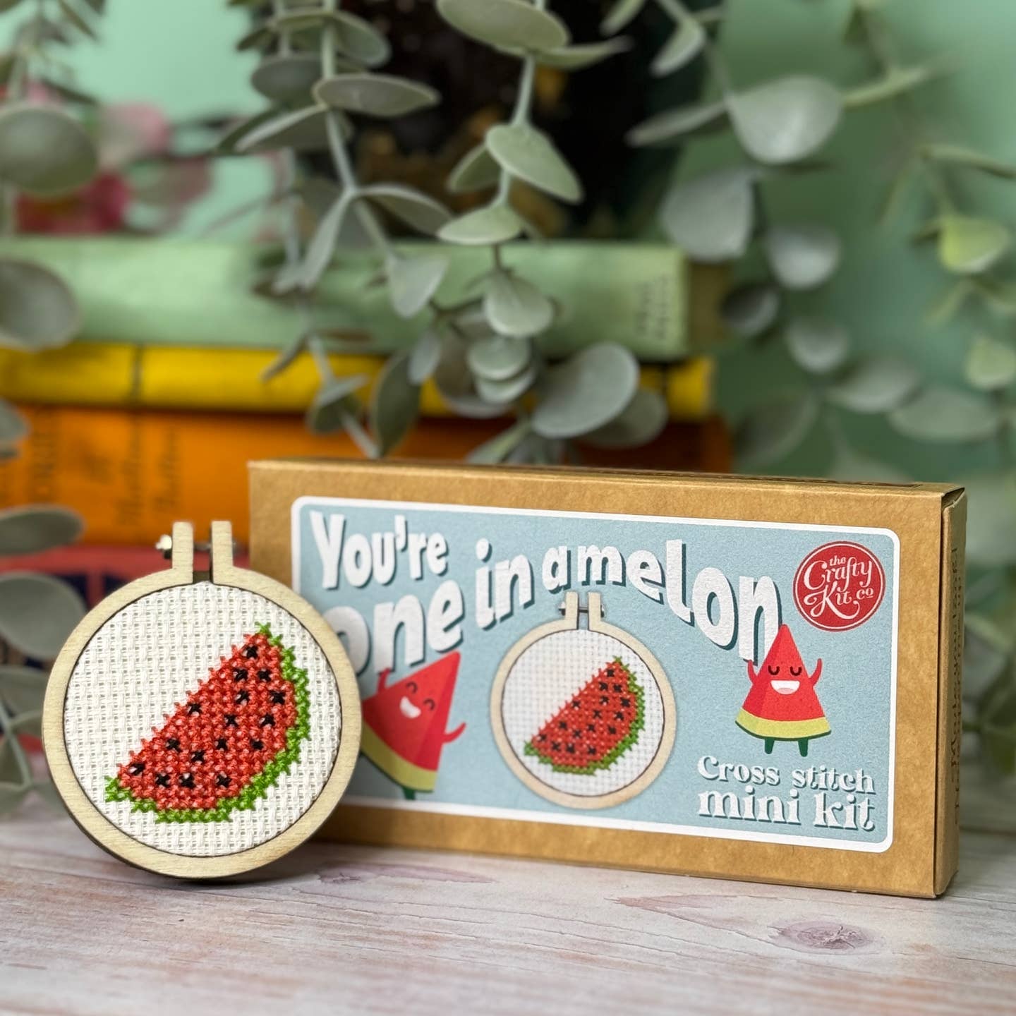 The Crafty Kit Company - Mini Matchbox Cross Stitch Kit - 'You're One in a Melon'