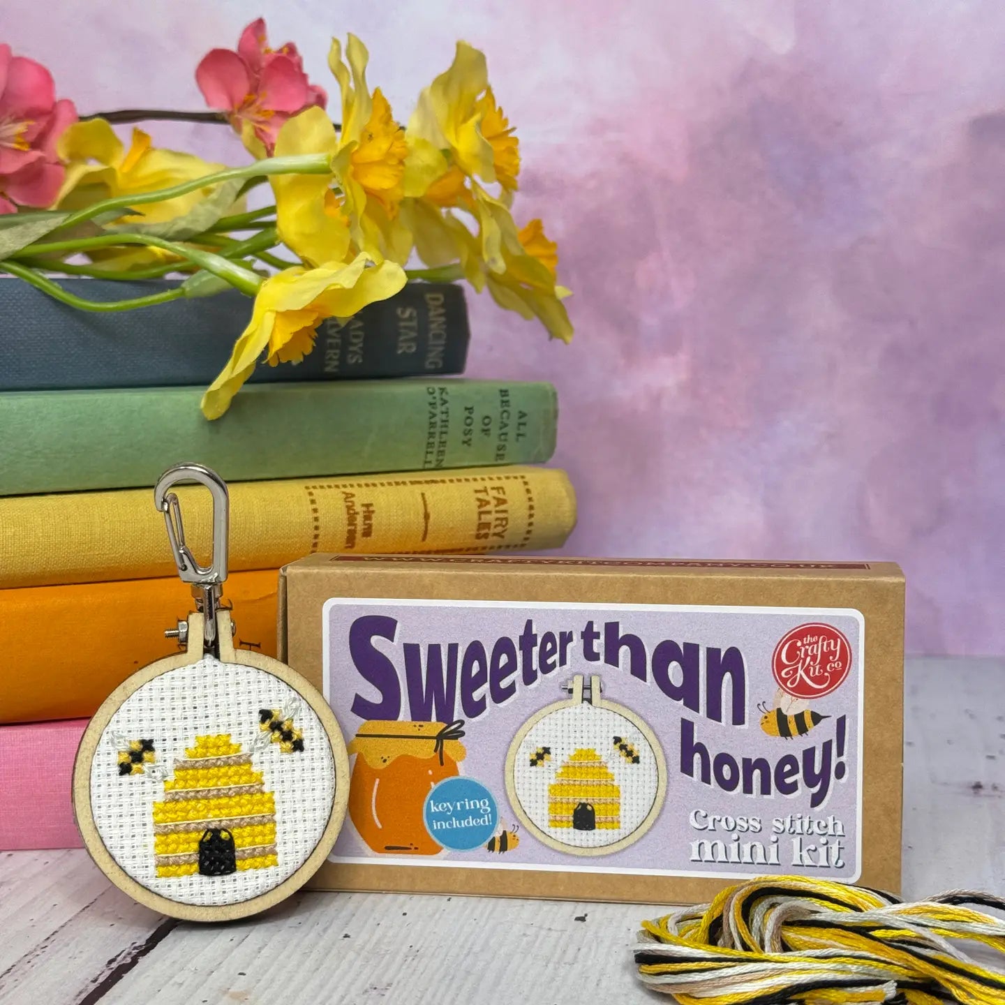 The Crafty Kit Company - Mini Matchbox Cross Stitch Kit - 'Sweeter than Honey!'