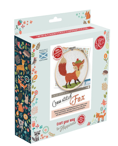 The Crafty Kit Company - Fox Cross Stitch Craft Kit 