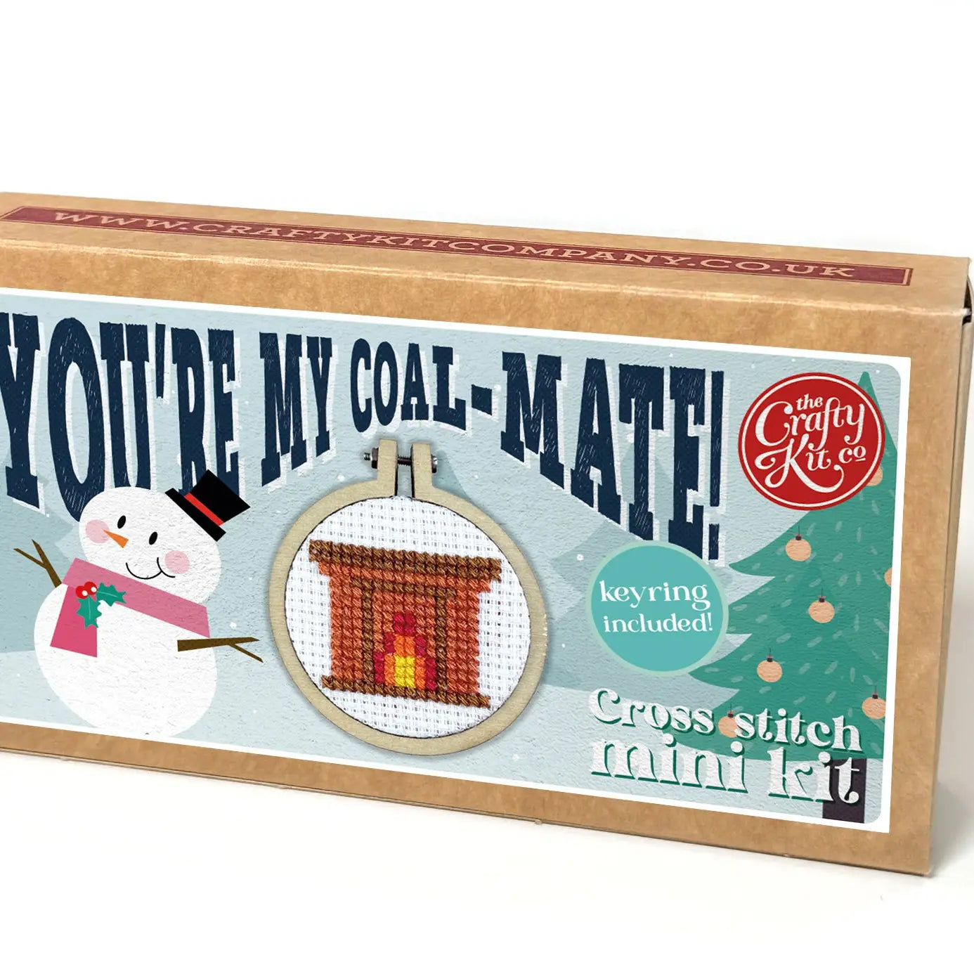 The Crafty Kit Company - Mini Matchbox Cross Stitch Kit - 'You're my Coal-Mate'