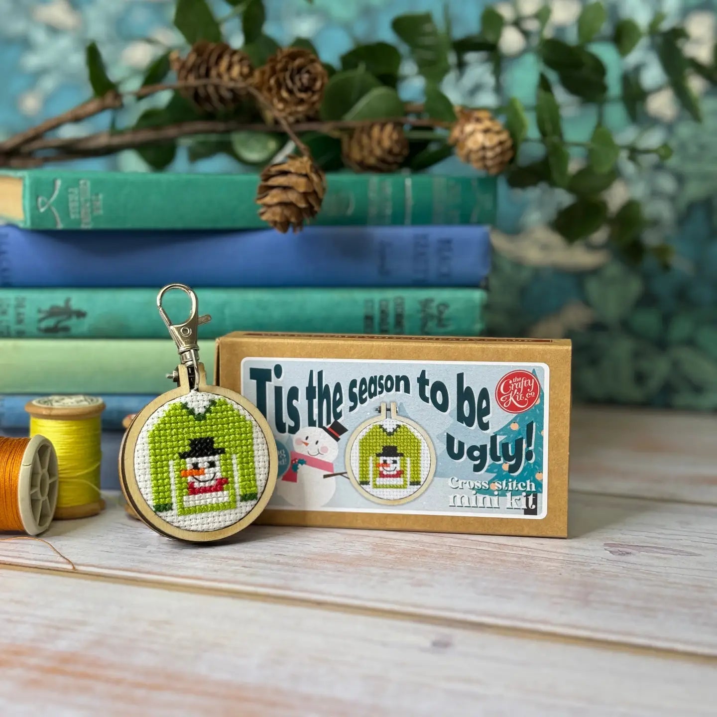 The Crafty Kit Company - Mini Matchbox Cross Stitch Kit - 'tis the season to be ugly'