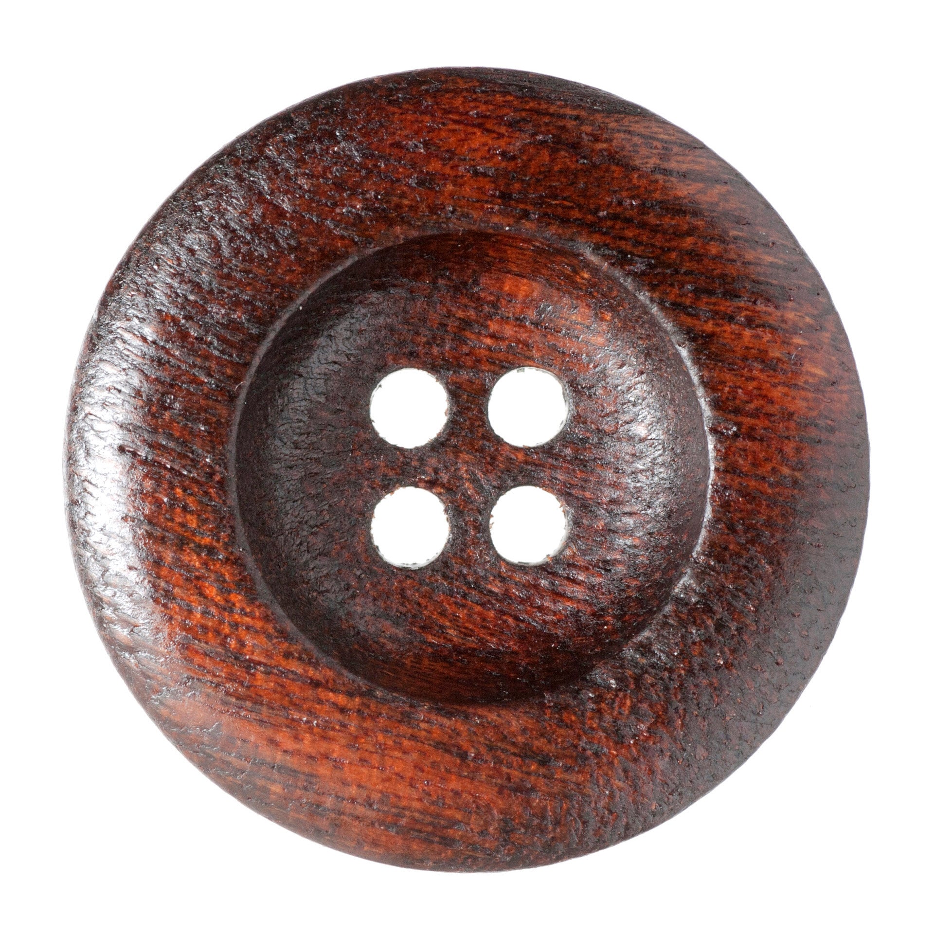 Dark Brown Wooden Buttons - 25mm