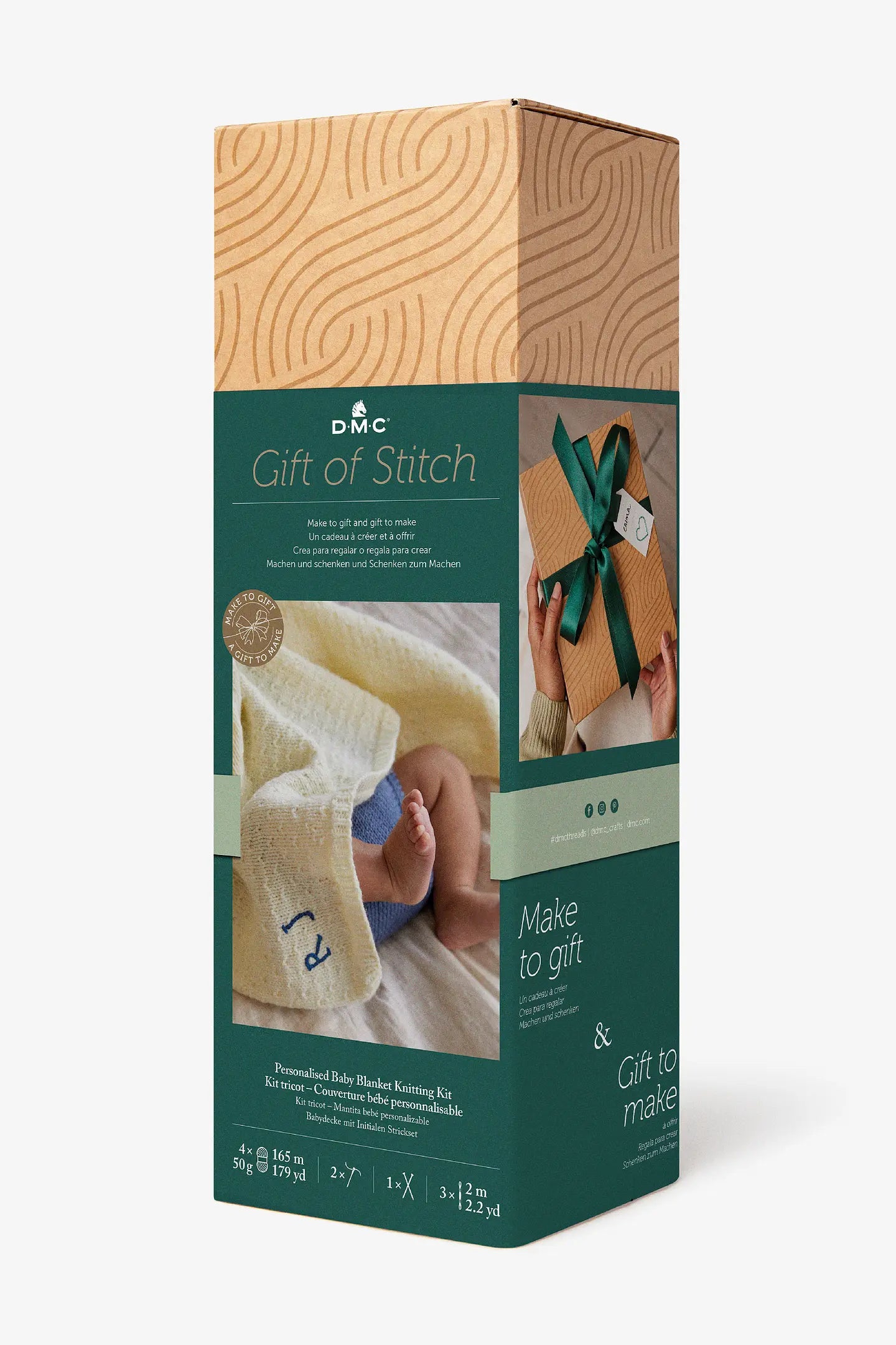 DMC "Mindful Makes" Personalised Baby Blanket Knitting Kit