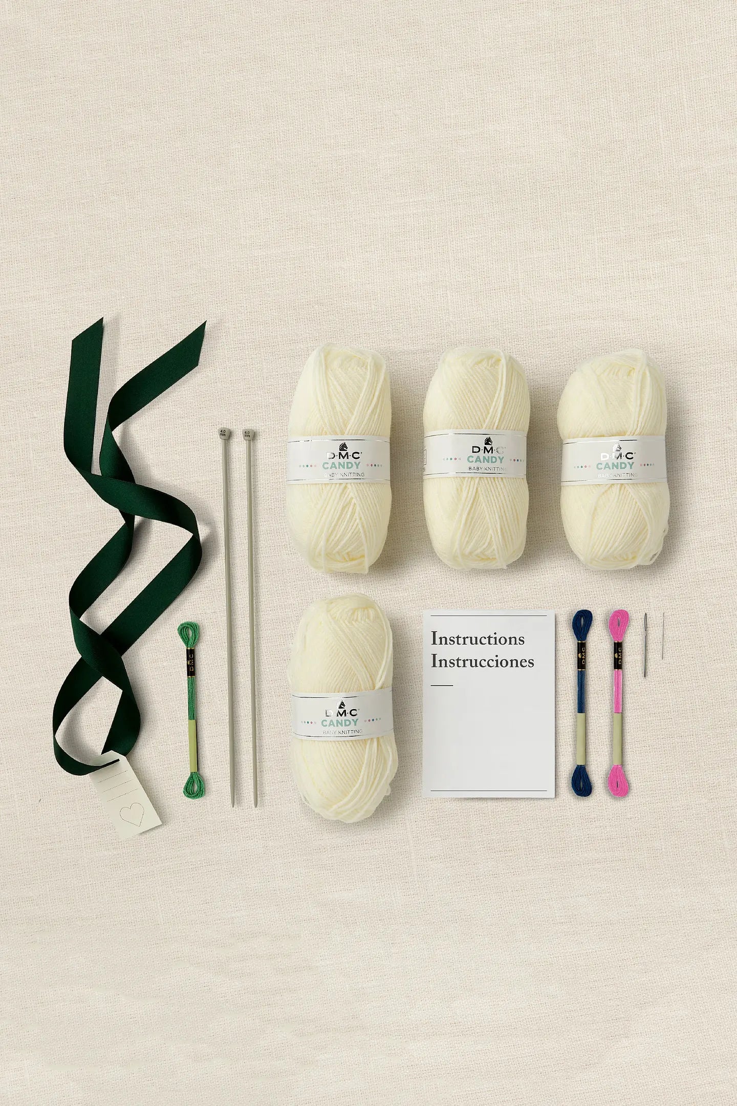 DMC "Mindful Makes" Personalised Baby Blanket Knitting Kit