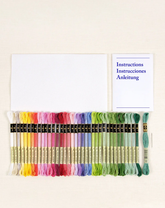DMC Botanical Sampler by Nathalie Weinzaepflen - Intermediate Cross Stitch Kit
