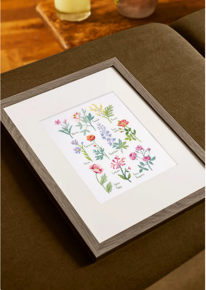 DMC Botanical Sampler by Nathalie Weinzaepflen - Intermediate Cross Stitch Kit