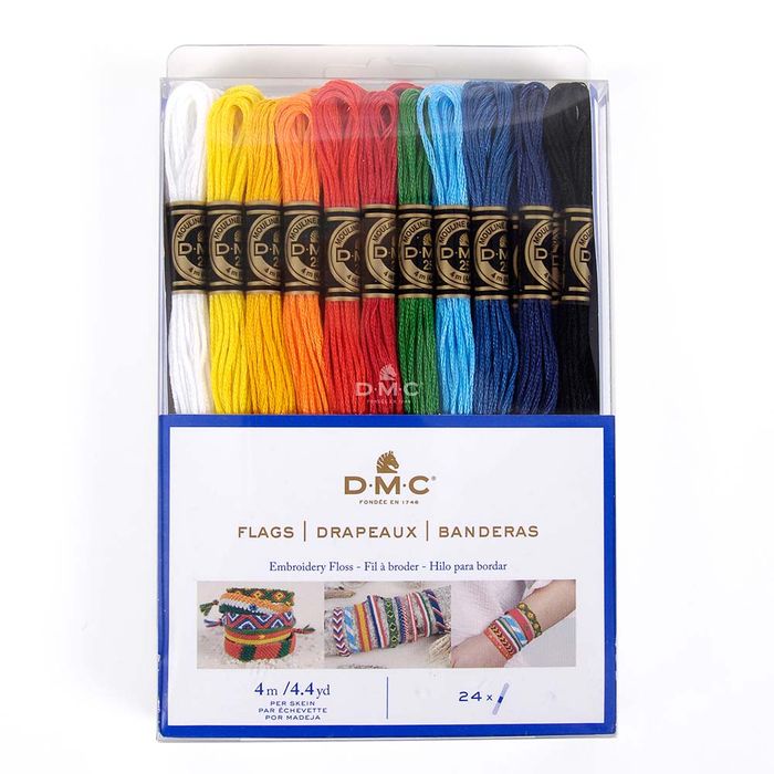 DMC Mouliné Stranded cotton assortment 24x4m - Flags
