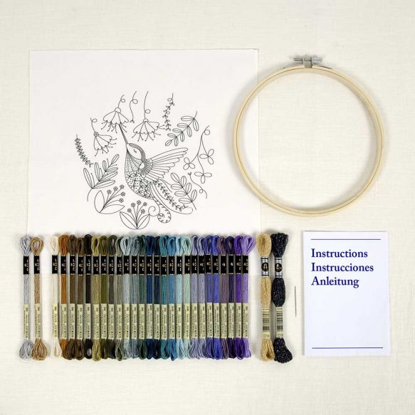 DMC Embroidery Kit - Hummingbird 18.5cm