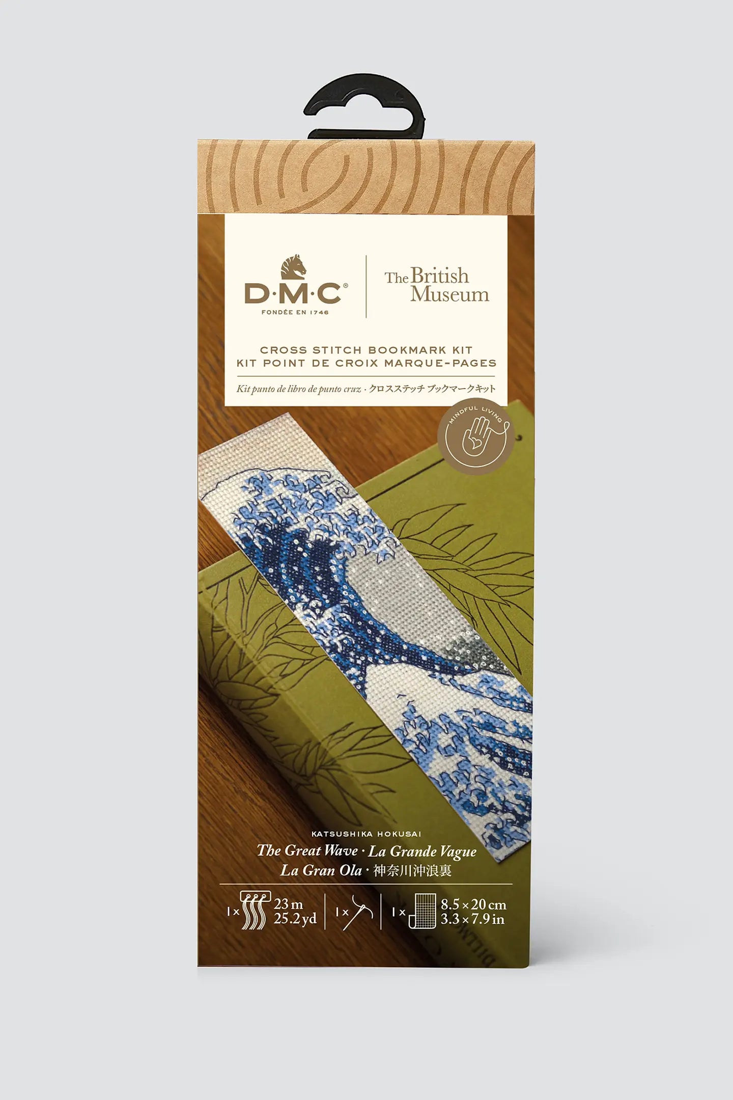 DMC 'The Great Wave' by Katsushika Hokusai, Advanced Bookmark Cross Stitch Kit