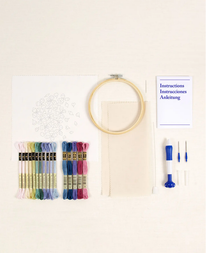 DMC Hydrangea Petals by Nathalie Weinzaepflen - Intermediate Punch Needle Kit