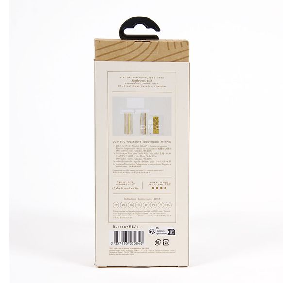 DMC Cross stitch kit bookmark Sunflowers -Museum Collection