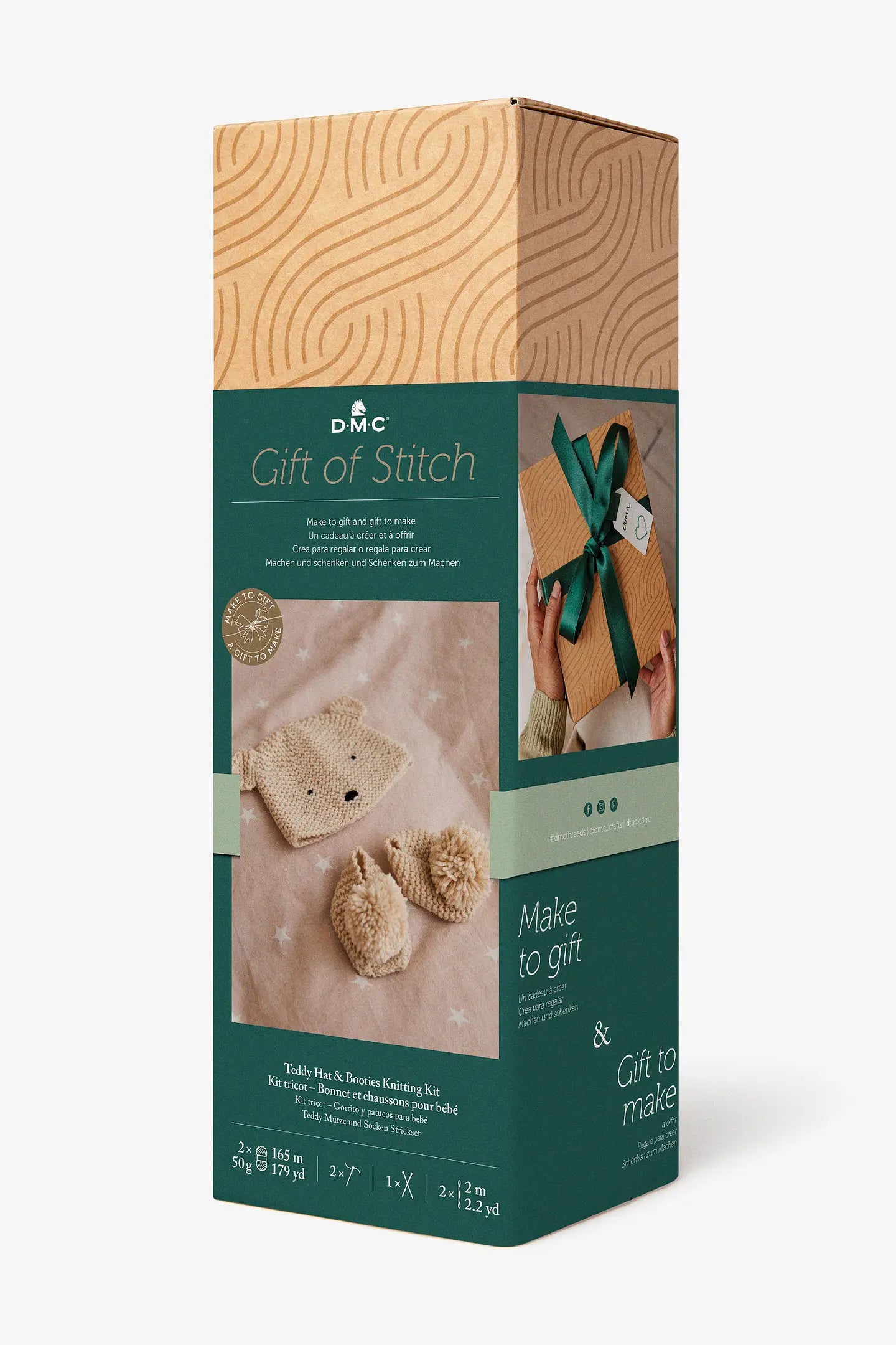 DMC "Mindful Makes" Teddy Hat & Booties Knitting Kit