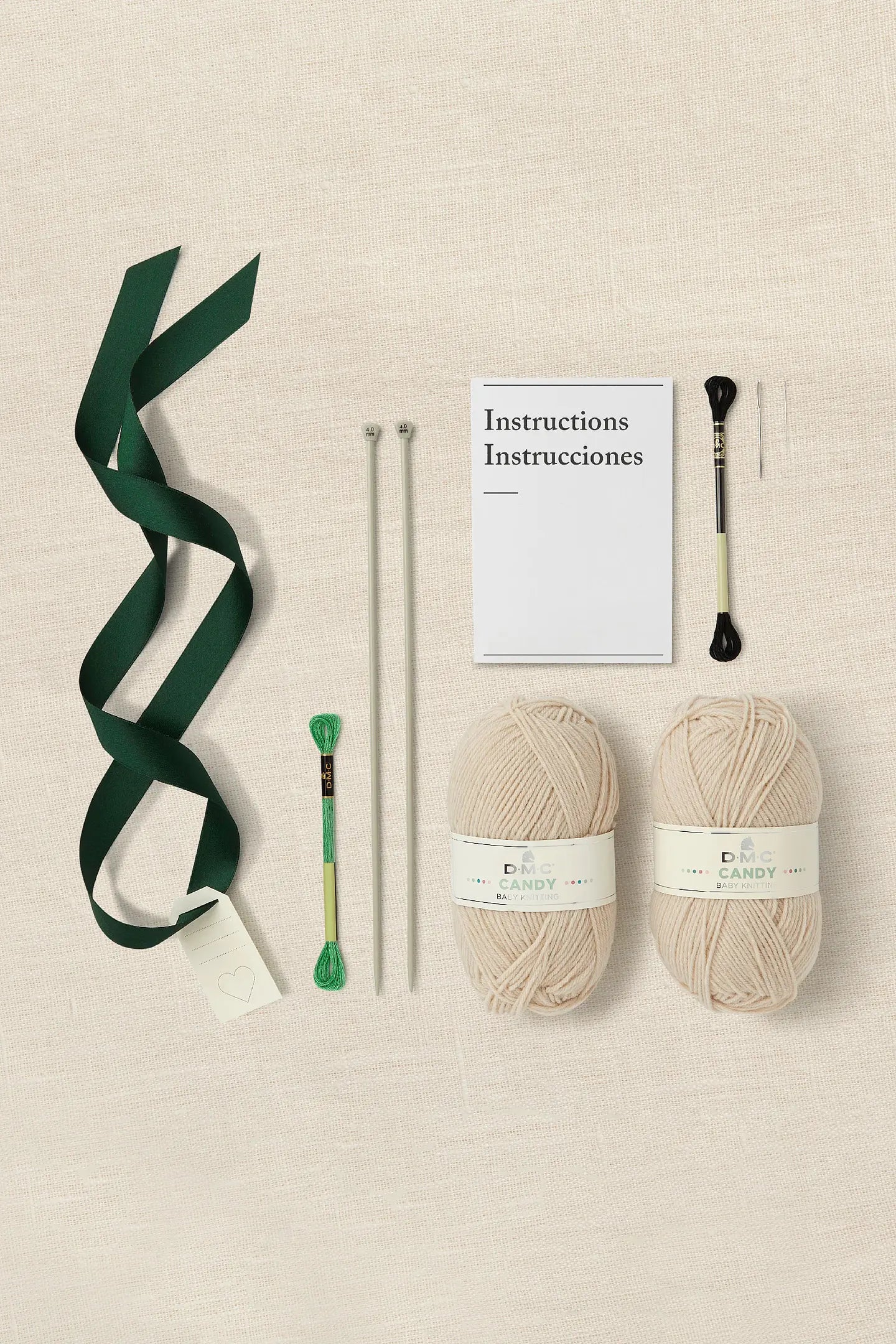 DMC "Mindful Makes" Teddy Hat & Booties Knitting Kit