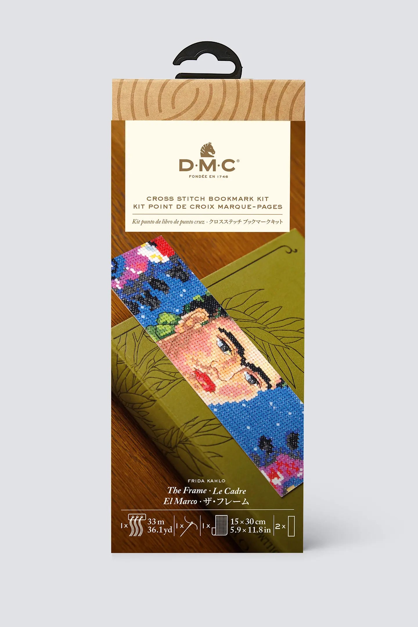 DMC 'The Frame' by Frida Kahlo, Advanced Cross Stitch Bookmark Kit