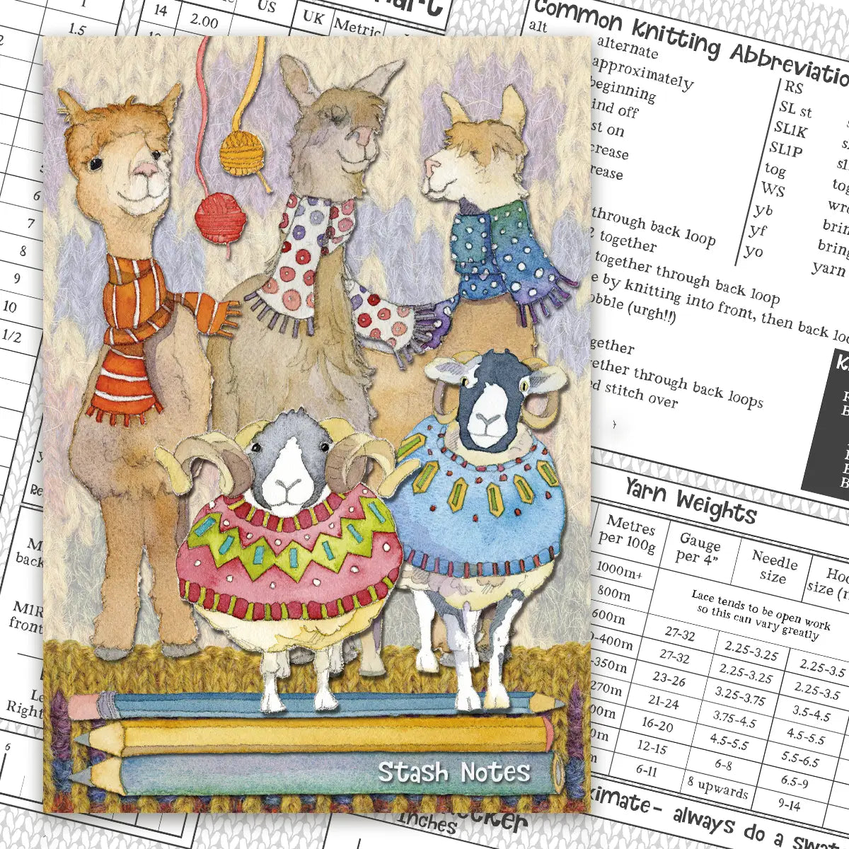 Emma Ball - Stash Notes Project Book, Sheep and Alpacas