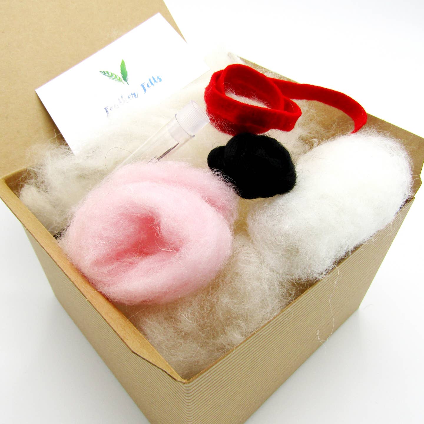 Feather Felts Needle Felting Kit - White Mouse