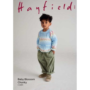 Hayfield Pattern 5567 Pocket Sweater in Blossom Chunky