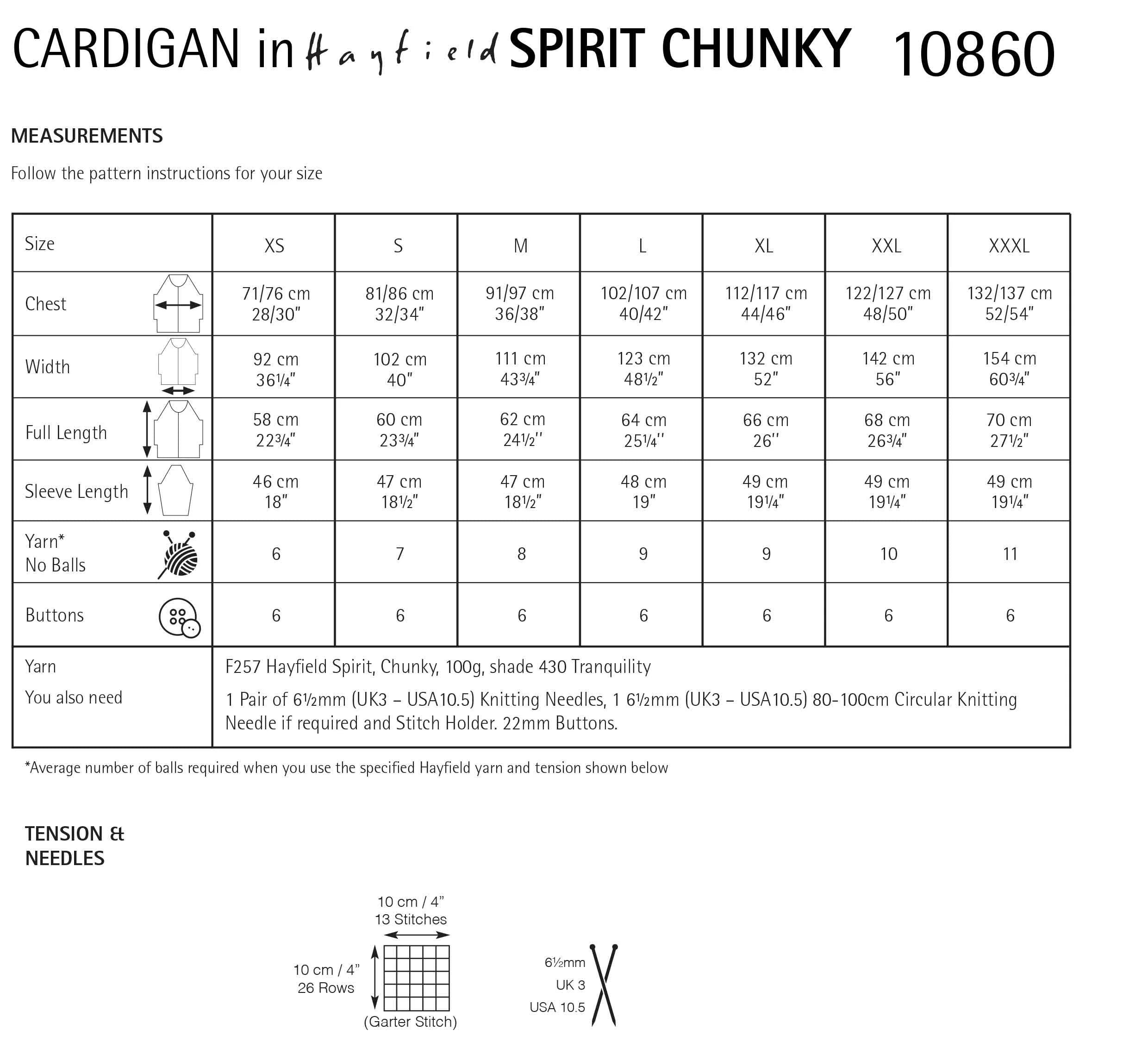 Hayfield Pattern 10860 Two Direction Cardigan in Spirit Chunky