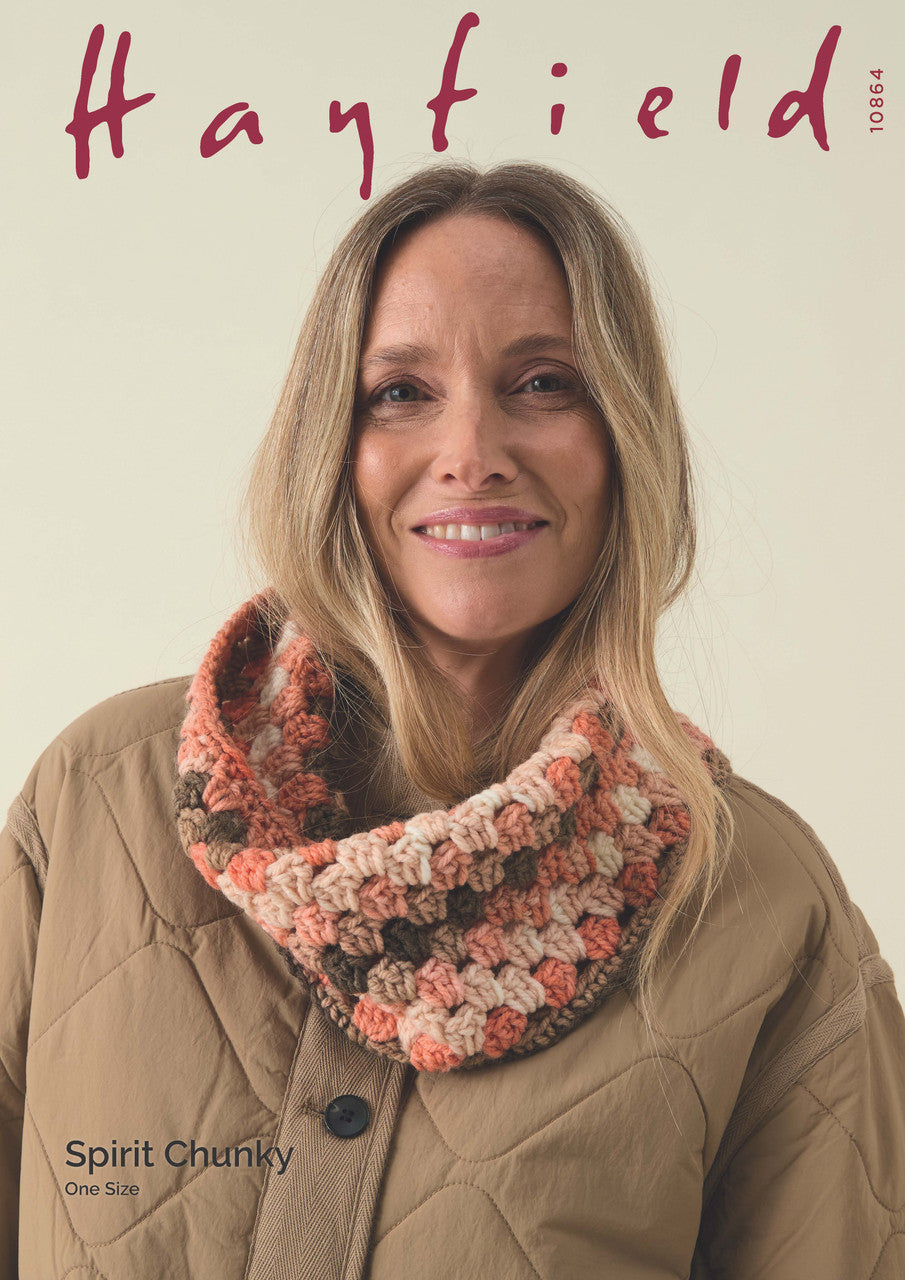 Hayfield Pattern 10864 Infinity Crochet Cowl in Spirit Chunky