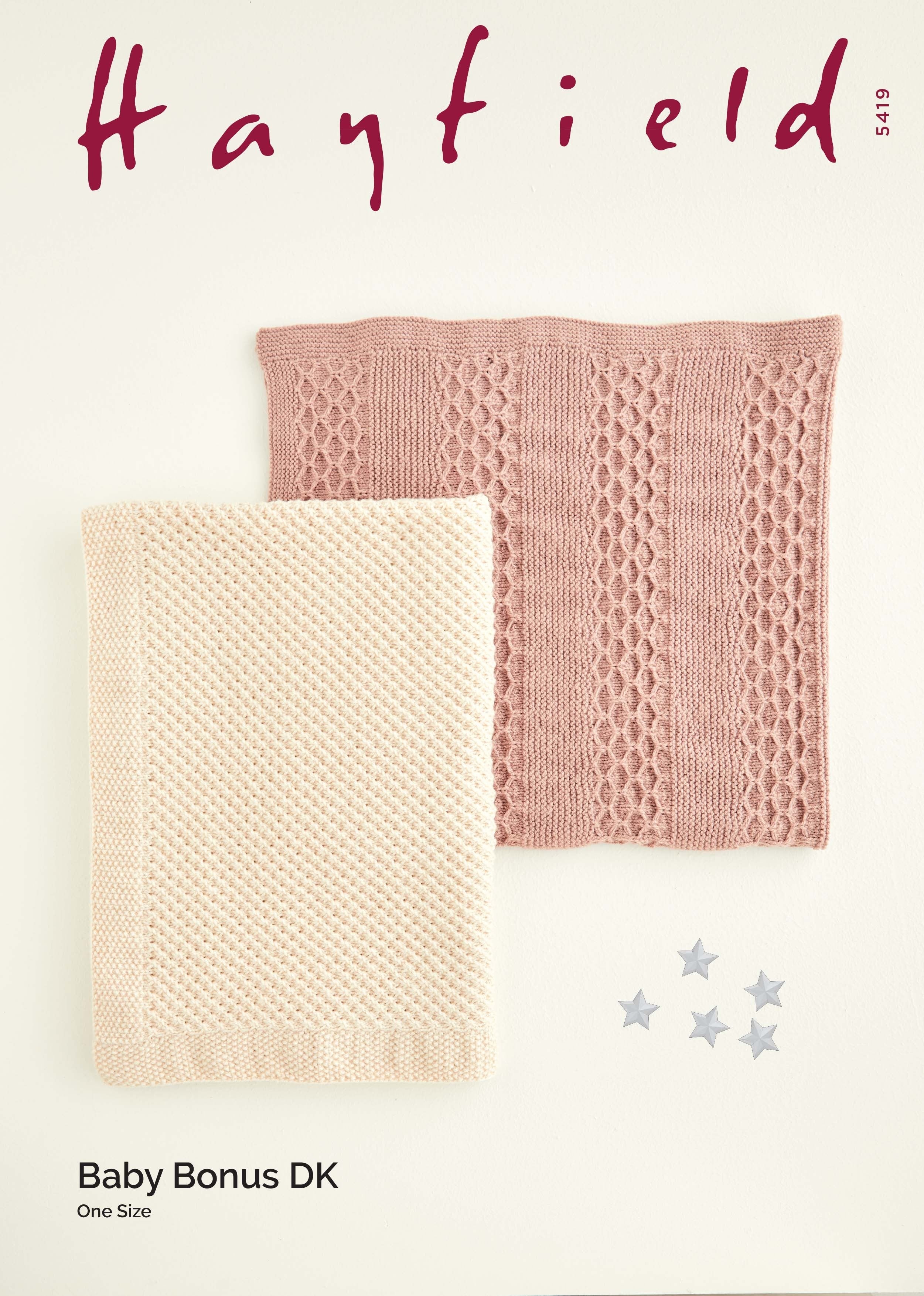 Hayfield Pattern 5419 Blankets in DK