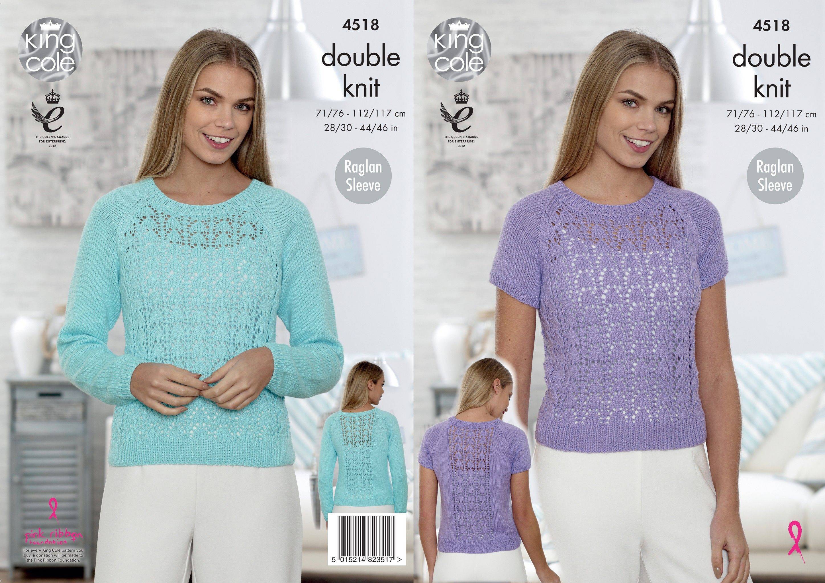 King Cole Pattern 4518 Tops in DK