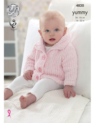 King Cole Pattern 4820 Jacket and Blanket in Yummy Chunky — Marias