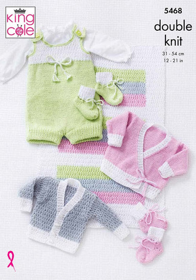 King Cole Pattern 5468 Jacket, Romper, Cardigans &amp; Booties