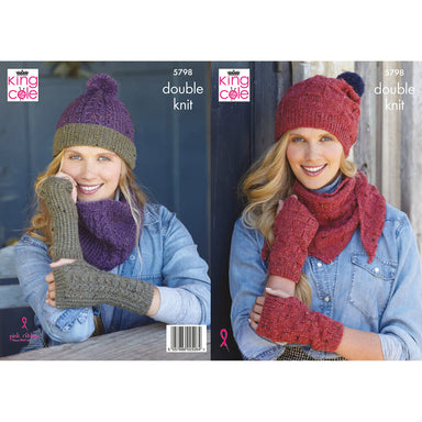 King Cole Pattern 5798 Accessories in Homespun DK