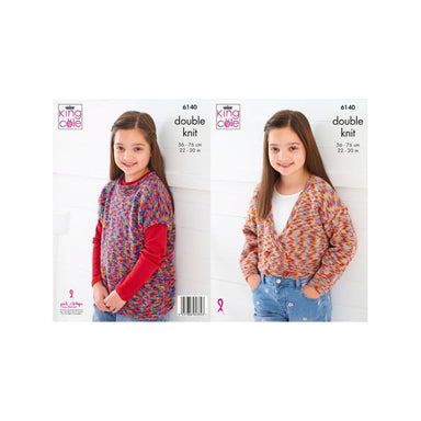 King Cole Pattern 6140 Cardigan & Tabard in Jitterbug DK