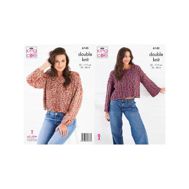 King Cole Pattern 6143 Sweaters in Jitterbug DK