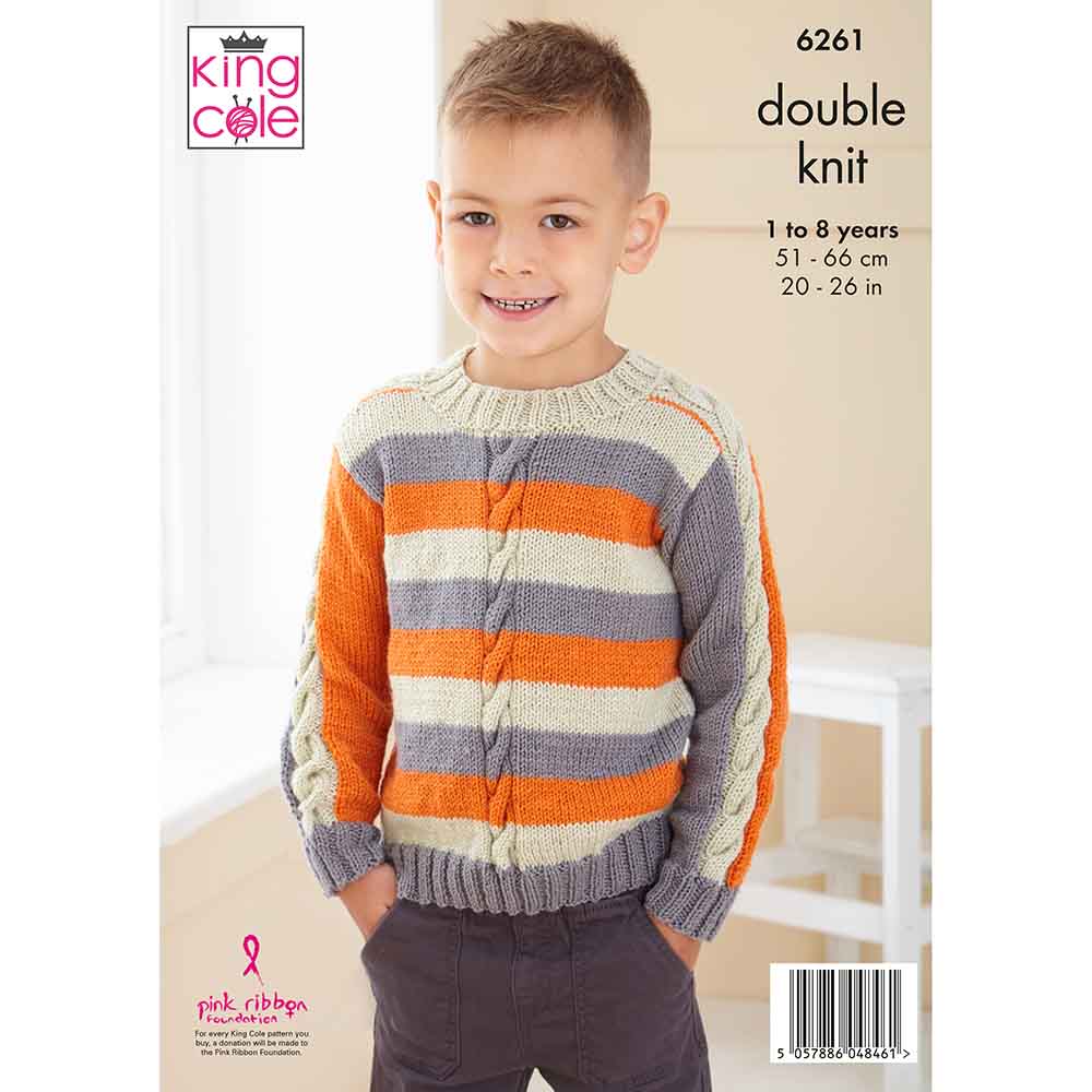 King Cole Pattern 6261 Sweaters in Orchard DK