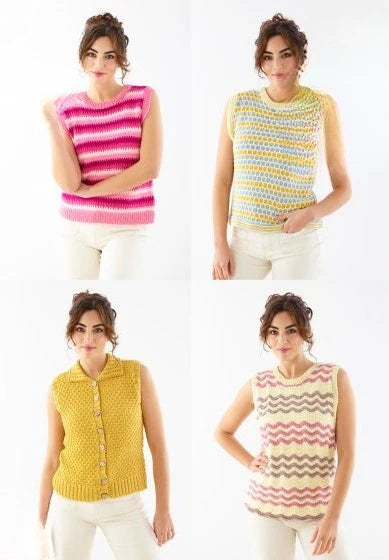King Cole Pattern 6472 Tank Tops in Cottonsoft DK