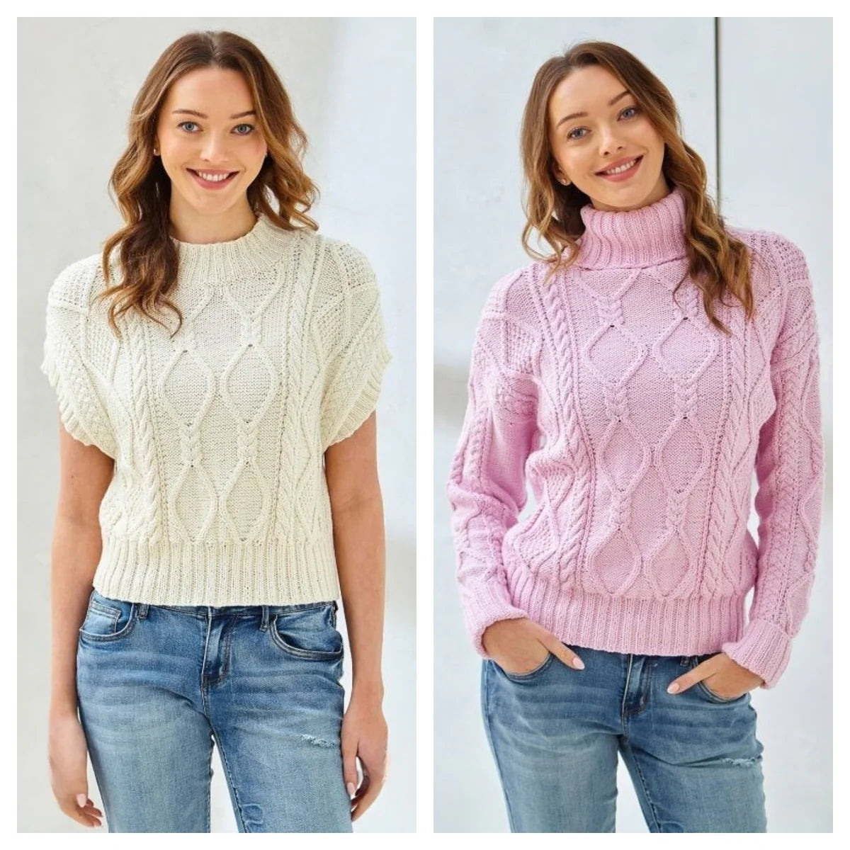 King Cole Pattern 6485 Sweater & Slipover in Cottonsoft DK