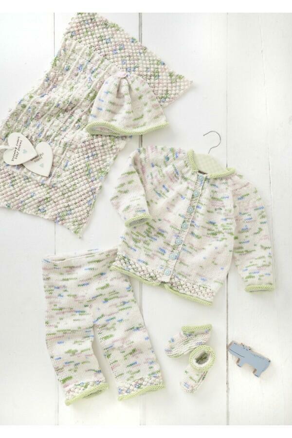 King Cole Pattern 6539 Baby Set in DK