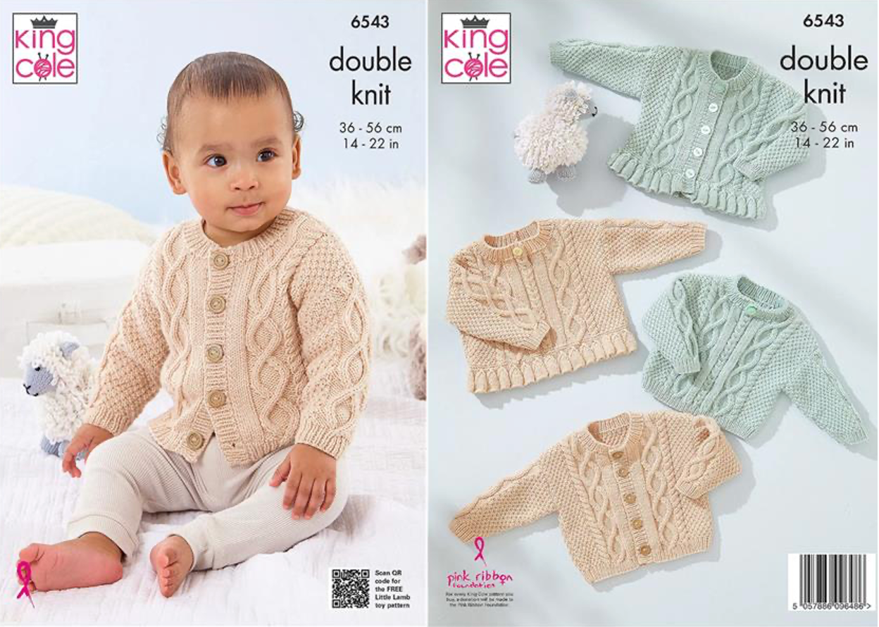 King Cole Pattern 6543 Cardigans and Sweaters in DK