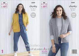 King Cole Pattern 5684 Ladies Cardigans in Chunky
