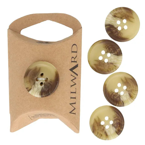 Milward 4-hole Button marbled - 20mm