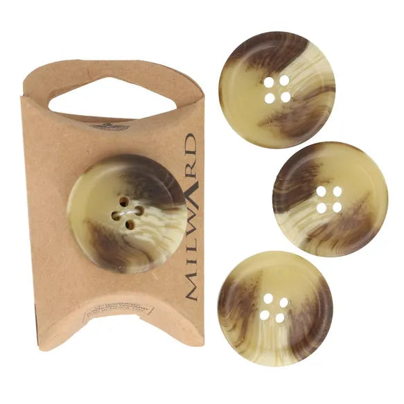 Milward 4-hole Button marbled - 28mm