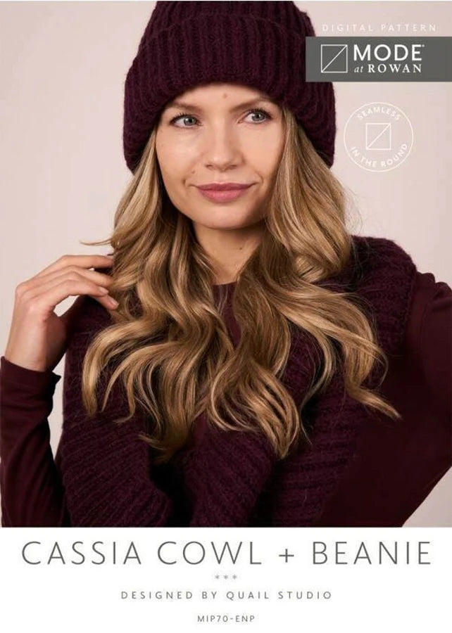 MODE at Rowan Pattern MIP70 - Cassie Cowl & Beanie in Alpaca Wool & Alpaca Haze by Quail Studio