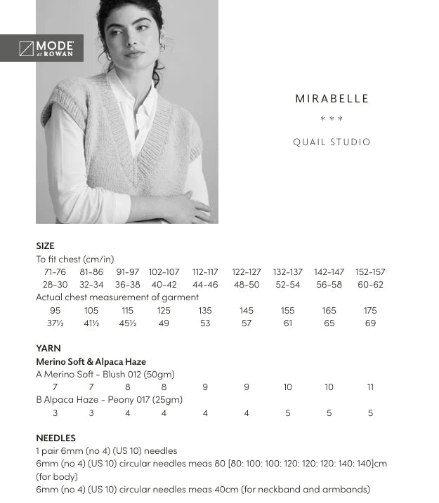 MODE at Rowan Pattern MIP83 Mirabelle in Merino Soft & Alpaca Haze