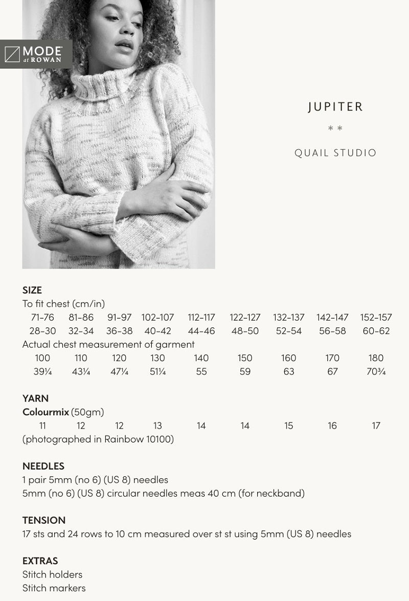 Mode at Rowan Pattern MIP85 Jupiter Sweater in Colourmix