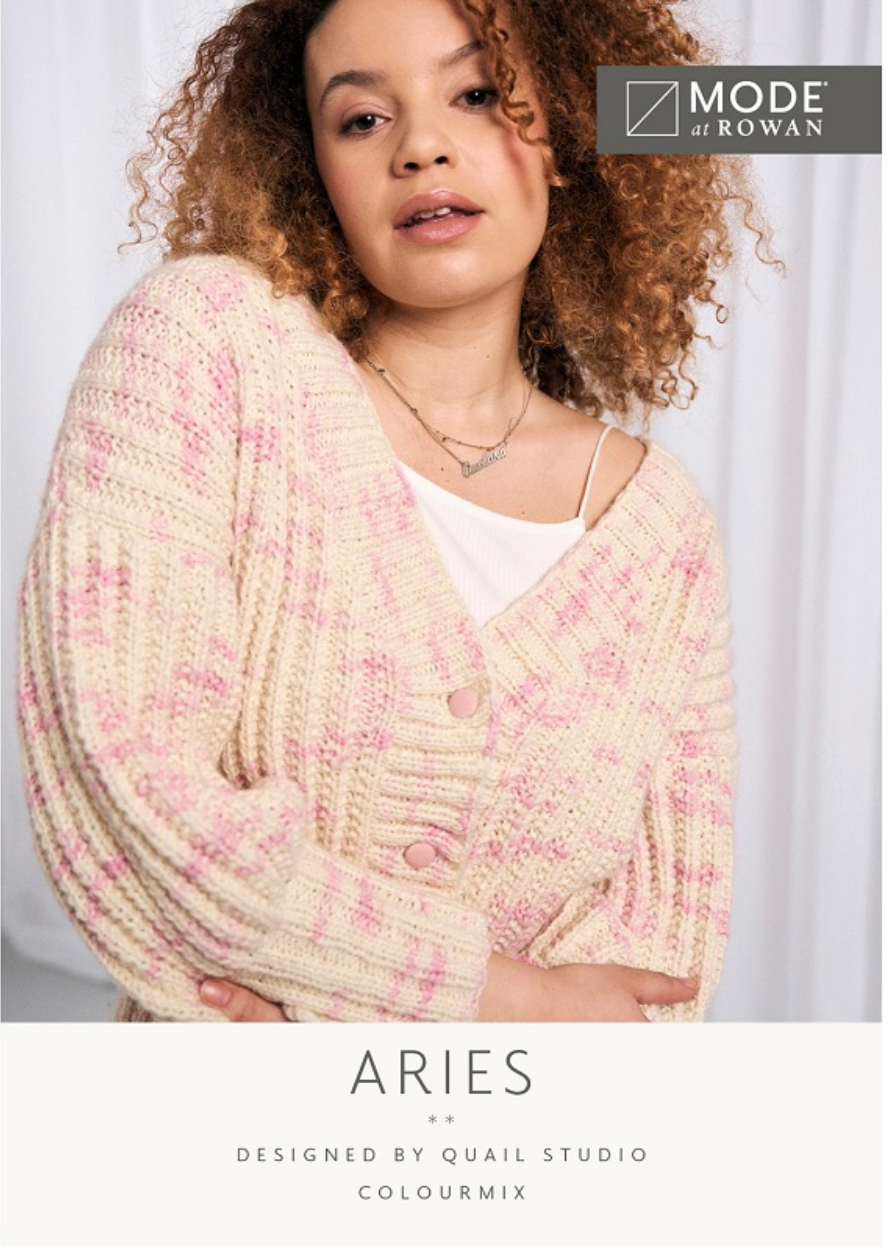 Mode at Rowan Pattern MIP88 Aries Cardigan in Colourmix