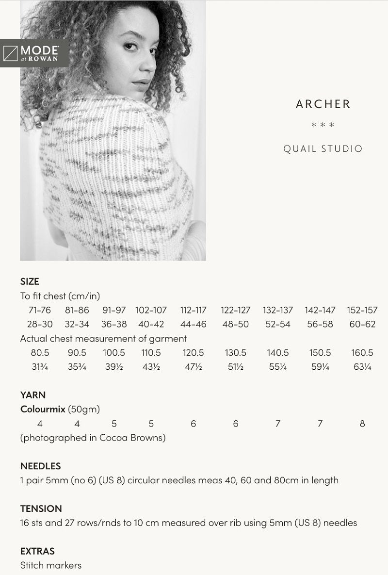 Mode at Rowan Pattern MIP90 Archer Poncho in Colourmix