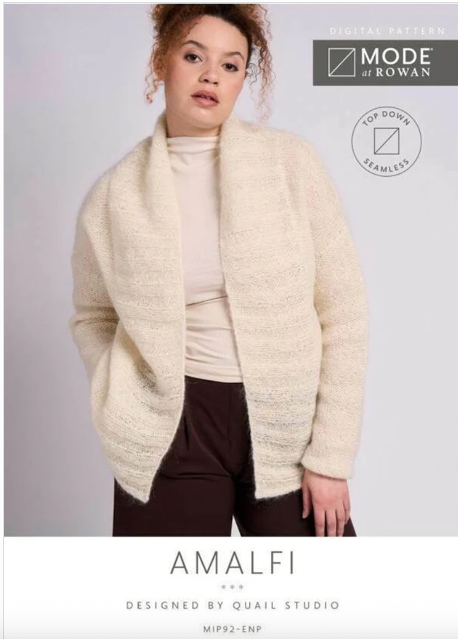 MODE at Soft Pattern MIP92 - Amalfi Cardigan in Rowan Mohair by Quail Studio