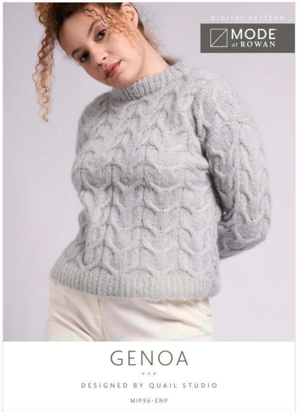 MODE at Rowan Pattern MIP96 - Genoa Sweater in Mohair Soft by Quail Studio
