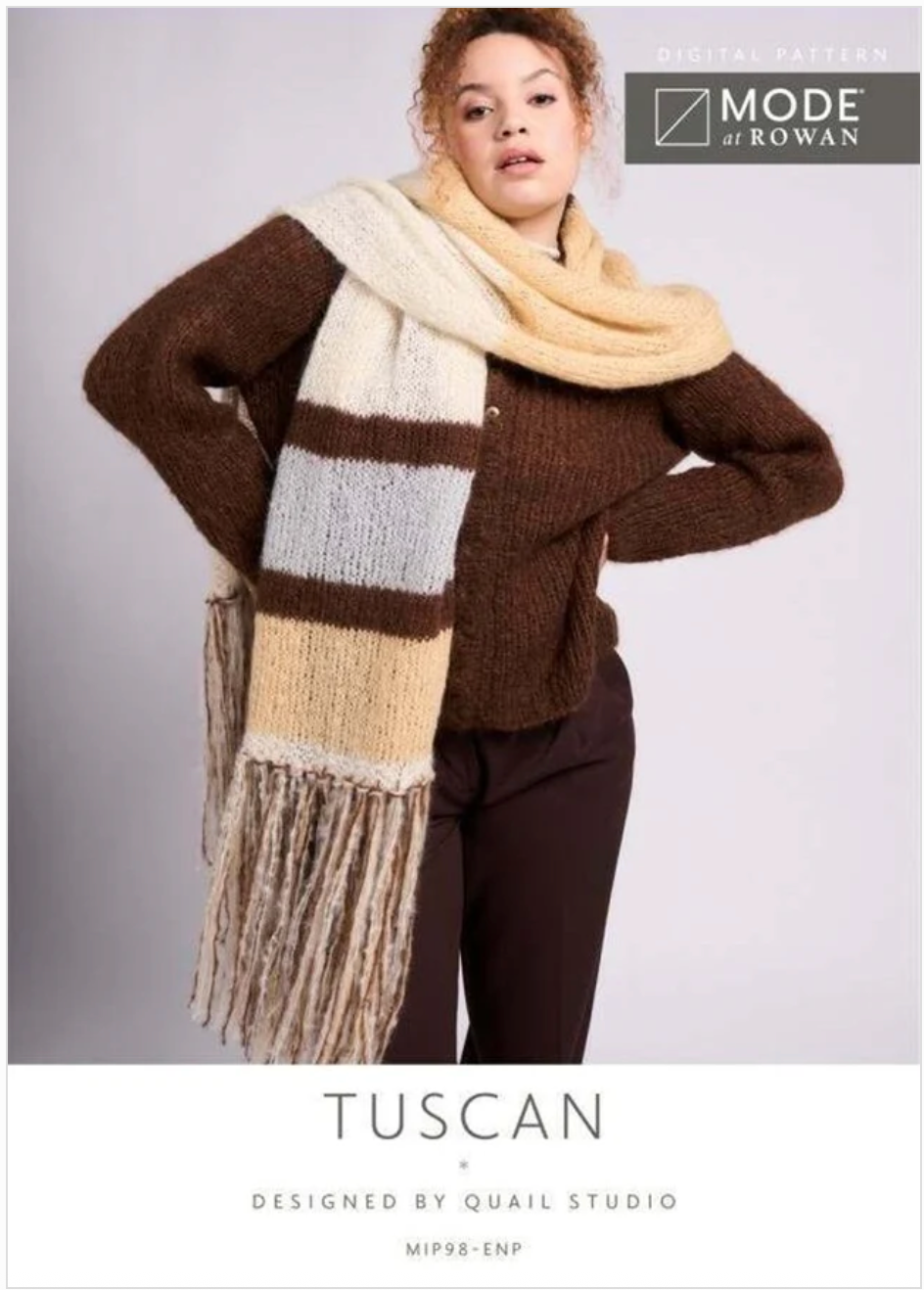 MODE at Rowan Pattern MIP98 - Tuscan Wrap in Mohair Soft by Quail Studio