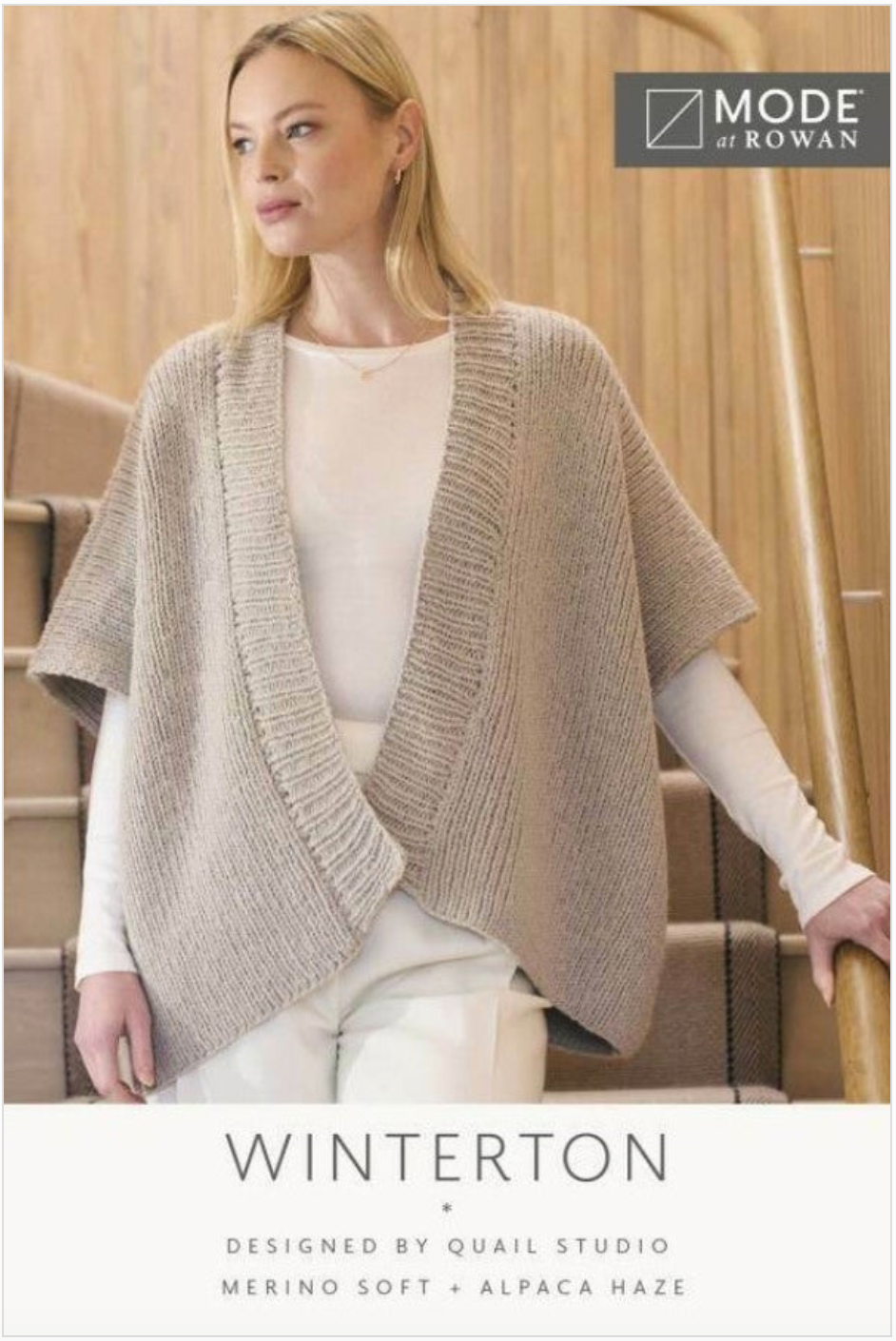 MODE at Rowan Merino Soft & Alpaca Haze Pattern MIP28 - Winterton Cardigan by Quail Studio
